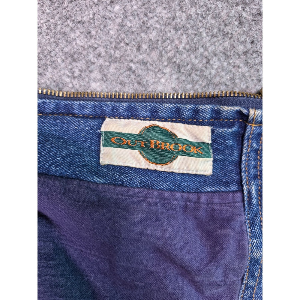 Vintage 90s Southwestern Aztec Denim Jacket Womens M Hooded Blanket Lined Long - Picture 10 of 10
